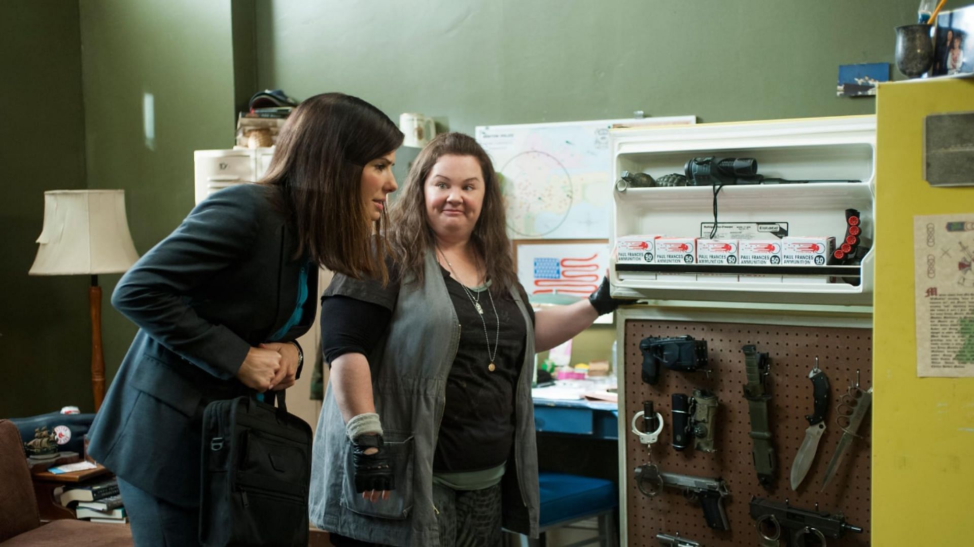 Unlike most buddy cop movies, The Heat has two female cop characters in the lead (Image via Twentieth Century Fox)